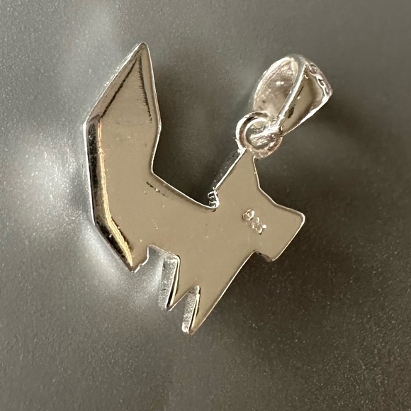 Sterling Silver Dainty Origami Fox Pendant - Picture 6 of 6